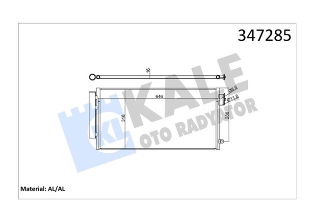 KLIMA KONDENSERI FIAT EGEA - 500L 12 1.3 - 1.6 MULTIJET - 1.4 BENZINLI AL - PL - BRZ