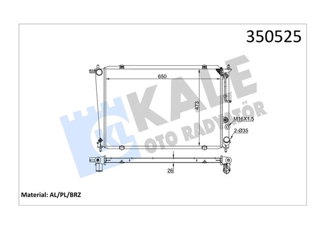 RADYATOR AL/PL/BRZ H1