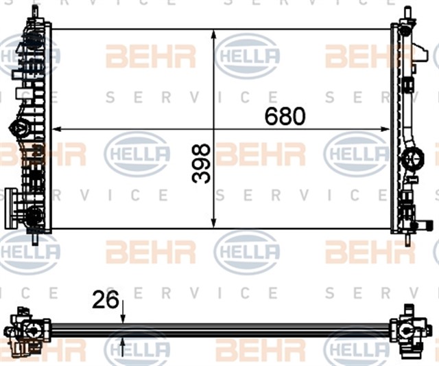 RADYATOR OPEL INSIGNIA 2.0 CDTI 08 OTOM.SANZ. KLIMALI