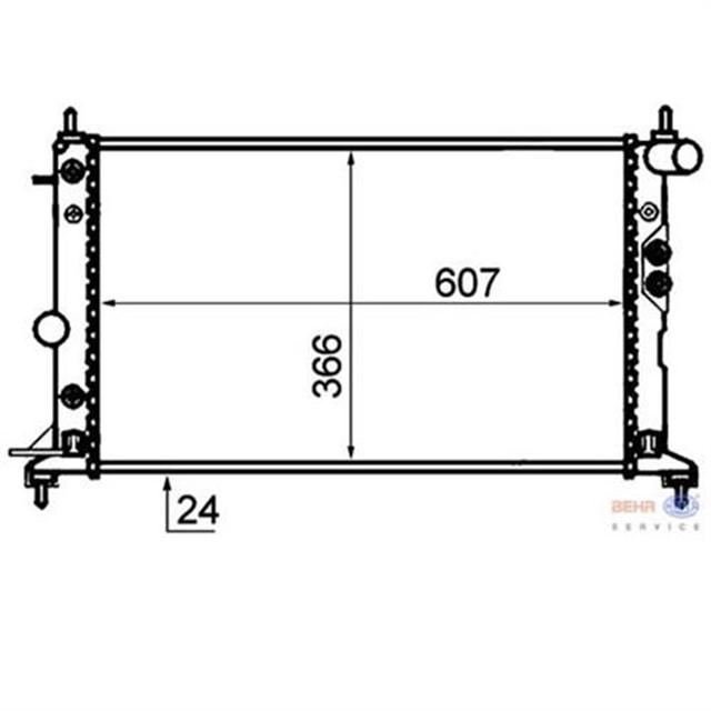 RADYATOR VECTRA B AC KLIMASIZ MEK OTOM 607X378X24