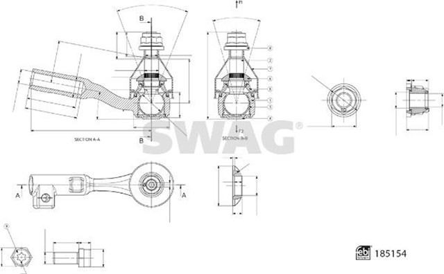 ROT BASI EMNIYET SOMUNU VE VIDA ILE BMW FEBI 185154