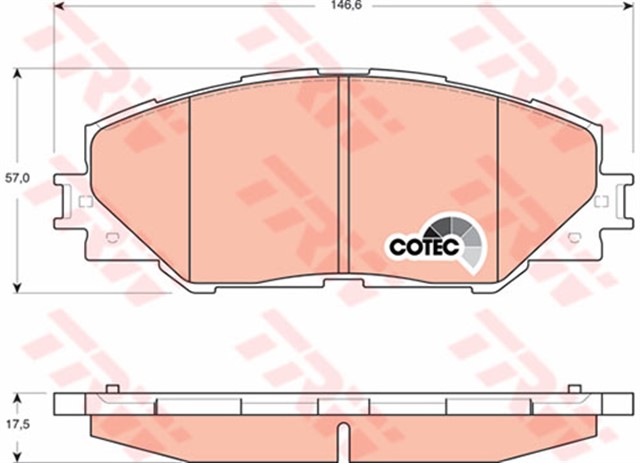 ON BALATA AURIS 1.4 D - 1.4 - 1.8 1.6 VVTI - 2.0 D - 2.2 D 07 12 RAV4 III 2.0 VVTI 06 12 2.2D - 4D 06