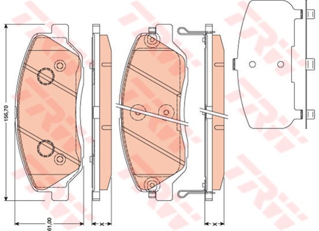 ON BALATA SANTAFE 2.4 2.7 2.2CRDI 04 08 12 KIA SORENTO 2.4 2.0CRDI 2.2CRDI 94 12 KORANDO 12