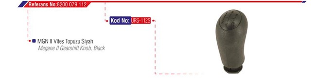 VITES TOPUZU RENAULT MEGANE II 02 CLIO III 04 DACIA LOGAN 04 5 ILERI - SIYAH KAPAK