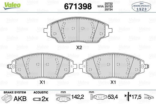 ON BALATA CHEVROLET AVEO SEDAN 1.2 - 1.4 - 1.6 - 1.3D 11 AVEO HB 1.2 - 1.2 LPG - 1.4 - 1.6 - 1.3 11 14 JANT