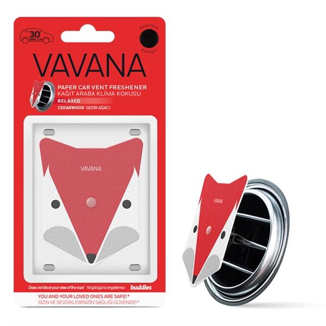 BUDDIES KAGIT ARABA KLIMA KOKUSU TILKI RELAXED - SEDIR AGACI 10CM - 2.5CM - 19CM  VAVANA oto yedek parça