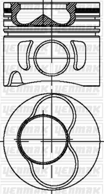 MOTOR PISTON SEGMAN STD 4 SILMOT.1 - 2 PIST CADDY - GOLF - BORA - JETTA - PASSAT - POLO 1.9 95 79.51MM