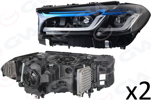 KOMPLE FAR SAG SOL SET MODIFIYE LCI - TIPI LASER - LIGHT BEYINLER UZERINDE BMW G30 2017 2019