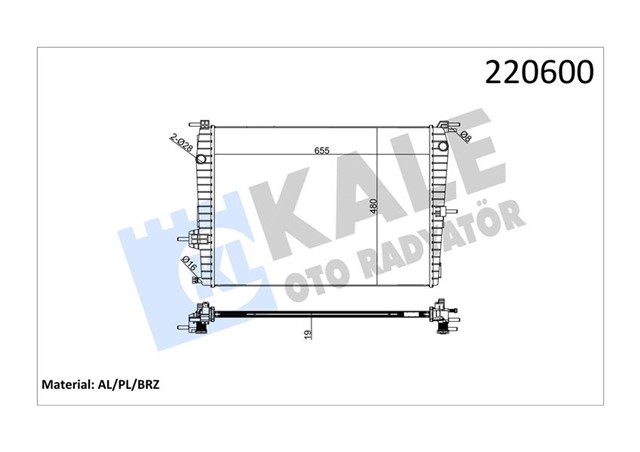 RADYATOR RENAULT FLUENCE 1.6 BENZINLI 1 SIRA ALB SISTEM