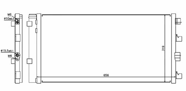KLIMA KONDENSERI BRAZING DACIA DUSTER 1.5 DCI 2010 656X319X16