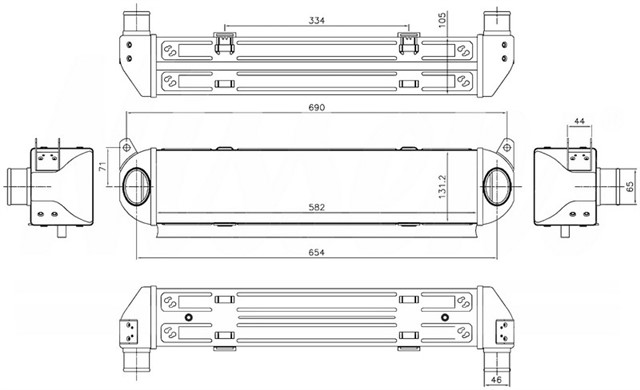 TURBO RADYATORU 2.7 DISCOVERY 3 L319 DISOCERY 4 L319 R.R SPORT L320  ORIS oto yedek parça