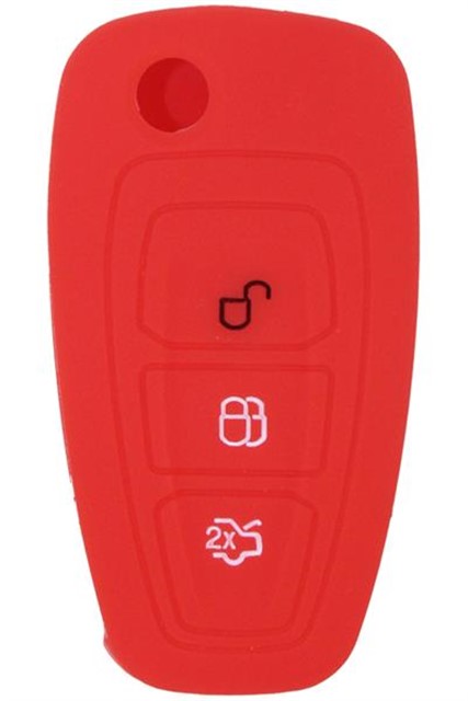 KONTAK ANAHTAR KUMANDA KORUYUCU KILIF SILIKON KIRMIZI FORD TRANSIT - MONDEO - FOCUS - RANGER - C MAX - S MAX GALAXY