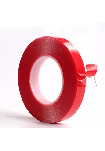 CIFT TARAFLI BANT 15MM X 5MT KIRMIZI SEFFAF