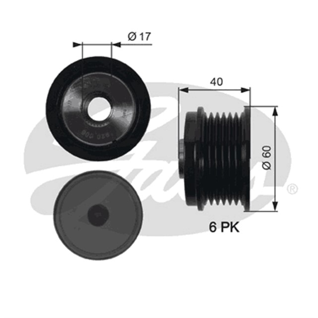 ALTERNATOR KASNAGI 43.5MM CMAX - FIESTA VI - FOCUS III - KUGA II - TRANSIT - CONNECT - COURIER 1.5 - 1.6 - 2.0TDCI