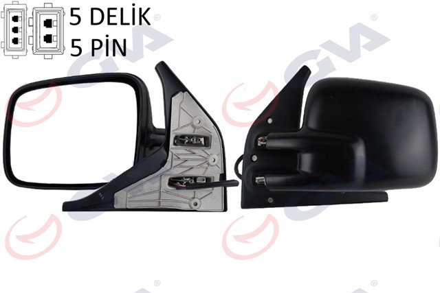 DIS DIKIZ AYNASI SOL TRANSPORTER T4 96 ELEKTRIKLI ISITMALI KONVEKS VM - 186EHL