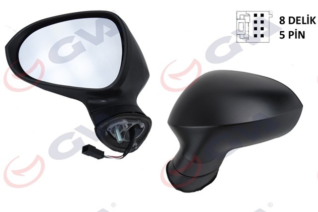 DIS DIKIZ AYNASI SOL IBIZA 08 ELEKTRIKLI ISITMALI KONVEKS ASTARLI 5 FIS VM - 364EHPL