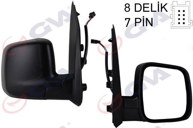 DIS DIKIZ AYNASI SAG FIORINO - BIPPER - NEMO 07 ELEKTRIKLI ISITMALI SENSORLU KONVEKS 7 FIS VM - 6115EHSR