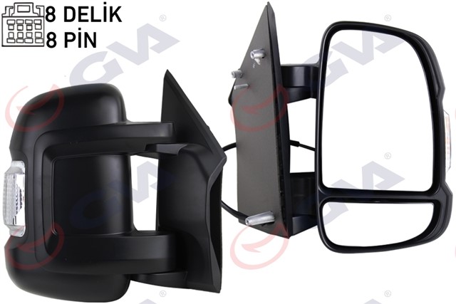 DIS DIKIZ AYNASI SAG DUCATO - BOXER - JUMPER 06 ELEKTRIKLI ISITMALI SINYALLI KISA KOL KONVEKS 8 FIS CIFT CAM