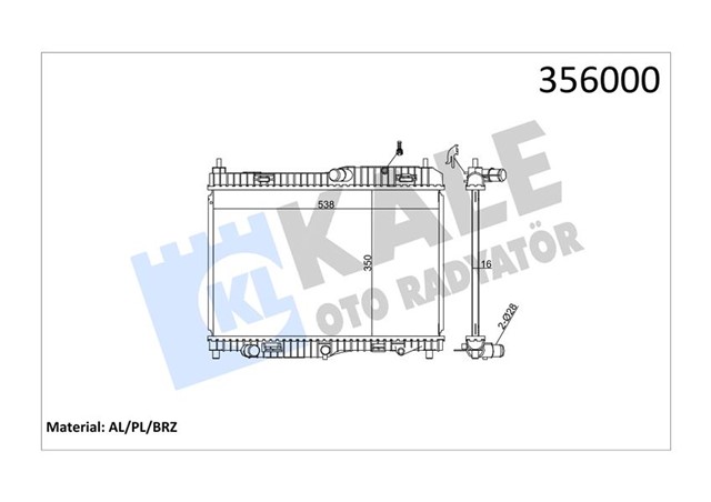 MOTOR RADYATORU FIESTA CB1 08 12 VI 08 1.4 EFI AT 1.4 1.6 OTOMATIK SANZIMAN 350 538 16