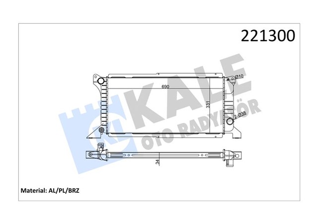 SU RADYATORU +AC TRANSIT - TURBO - T12 - T15 - M12 - M15 2.5 TD 97 - 01