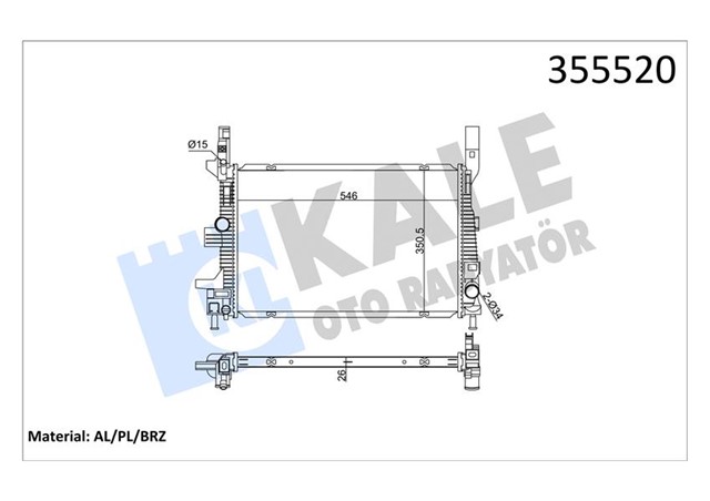 MOTOR SU RADYATOR FORD GRAND C - MAX FOCUS III 11 TRANSIT CONNECT 14 1.5 TDCI