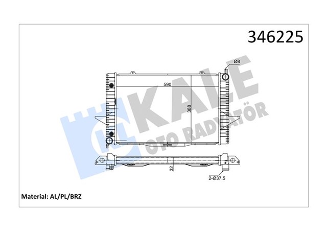 MOTOR SU RADYATORU VOLVO C70 I 1997 - 2005 S70 1996 - 2000 V70 I 1995 - 200 XC70 CROSS COUNTRY 1997 - 2002