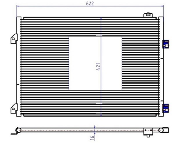 KLIMA KONDENSERI CLIO SYMBOL 1.5 DCI 04 MEK 658X411X16