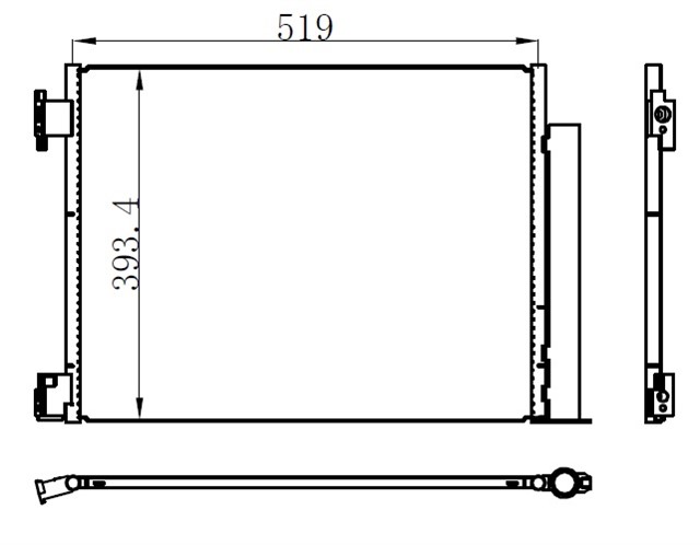 KLIMA RADYATORU RENAULT CLIO V 19 CAPTUR II 20 NISSAN JUKE F16 19 MICRA V K14 16 1.0TCE 1.3TCE 1.5DCI 519X393X12