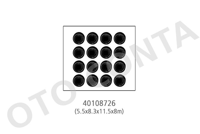 SUBAP LASTIGI 16 ADET CLIO III - TWNG - MODUS 05 LOGAN SANDERO 12 1.2 16V D4F 5.5X8.3X11.5X8MM