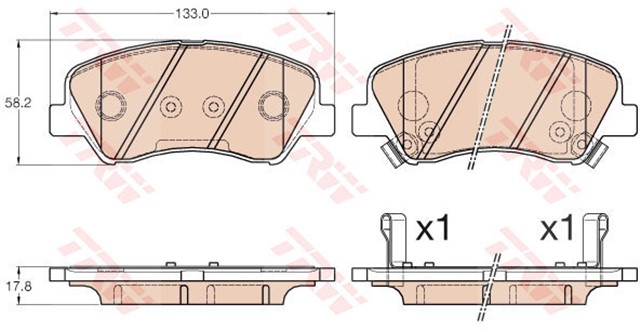 ON BALATA HYUNDAI ACCENT BLUE 1.4 1.6CRDI 11 RIO 1.1 1.25 1.4 CVVT 1.4CRDI 12