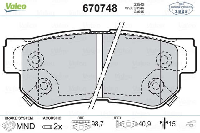ARKA BALATA SONATA 01/05 MATRIX 1.8 01 GETZ 03 TUCSON 04 SANTAFE 01 GDB3282