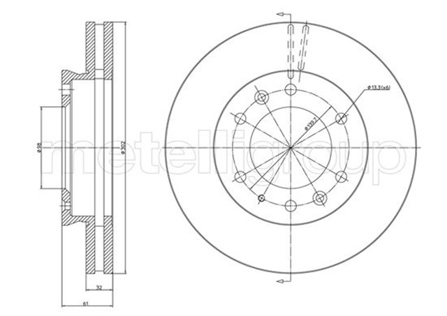 ON FREN DISKI FORD RANGER TKE 2.2 - 3.2 11 MAZDA BT 50 2.2TDCI 12 /
