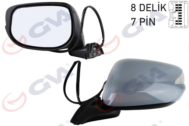 DIS DIKIZ AYNASI SOL JAZZ 08 ELEKTRIKLI ISITMALI KATLANIR SINYALLI ASTARLI KONVEKS VM - 6257NEBL