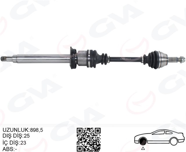 ON AKS KOMPLE SAG FORD FIESTA IV 1.25 - 1.4 16V 1.8TD 95 02