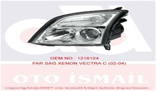 FAR SINYAL XENON SAG VECTRA C 04/02 - 08/05 - KOMBI 10/03 - 08/05 - SIGNUM 05/03 - 08/05 ELEKTRIKLI H7 H7