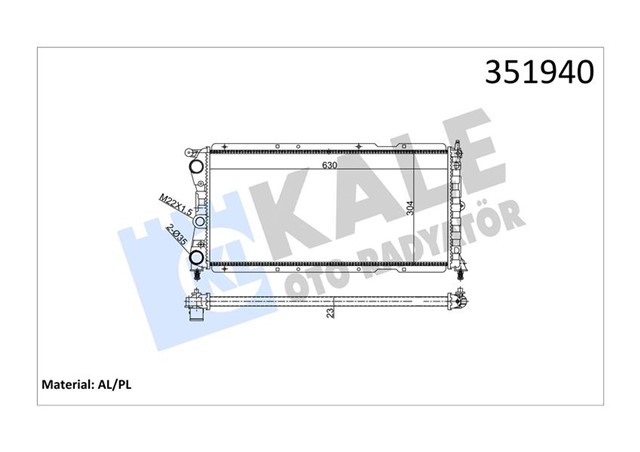 RADYATOR AL/MKNK PUNTO 1.7TD 93