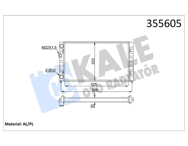 RADYATOR MEKANIK VOLKSWAGEN GOLF III - VENTO RADYATOR