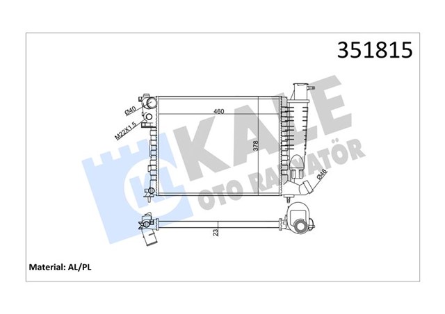RADYATOR AL/MKNK XSARA 1.4/1.6 97 98 - ZX 1.1 - 1.4 91 - PEUGEOT 306