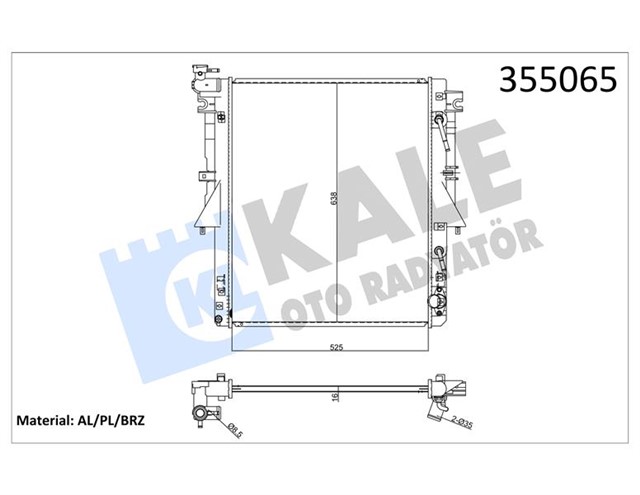 RADYATOR AL/PL/BRZ L200 - TIRTON - FIAT FULLBACK AT