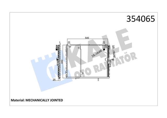 KLIMA RADYATORU MERCEDES W124 S124 A124 C124