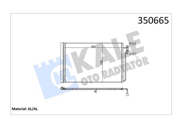 KLIMA RADYATORU 306D1 M62 B44 RANGE ROVER 3 VOGUE L322 02 15