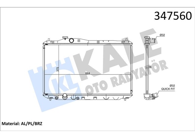RADYATOR AL/PL/BRZ CIVIC IX MT