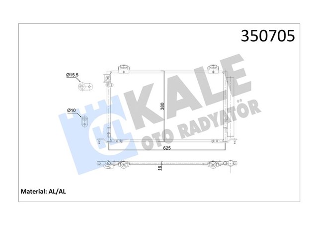 KONDENSER AL/PL/BRZ AVENSIS