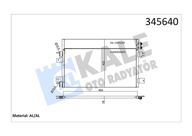 KONDENSER AL/AL SEBRING - DODGE AVENGER - JEEP COMPASS - PATRIOT