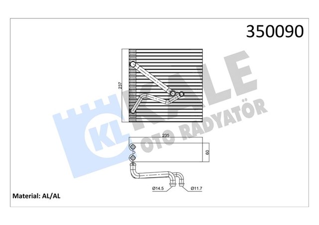 EVAPORATOR A3 - TT - SEAT ALTEA - TOLEDO - LEOV - VW GOLF - CADDY - PASSAT - JETTA - EOS - SCIROCCO - SHARAN - TIGUAN - EOS