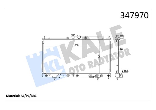 RADYATOR AL/PL/BRZ OUTLANDER I AT