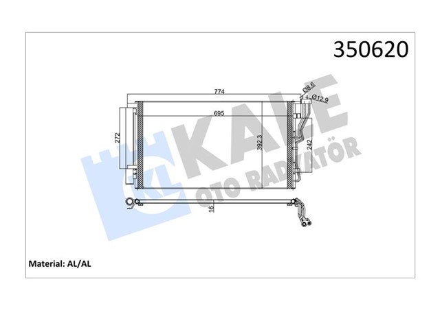 KONDENSER AL/PL/BRZ GRANDEUR - SONATA VI - KIA CADENZA - OPTIMA