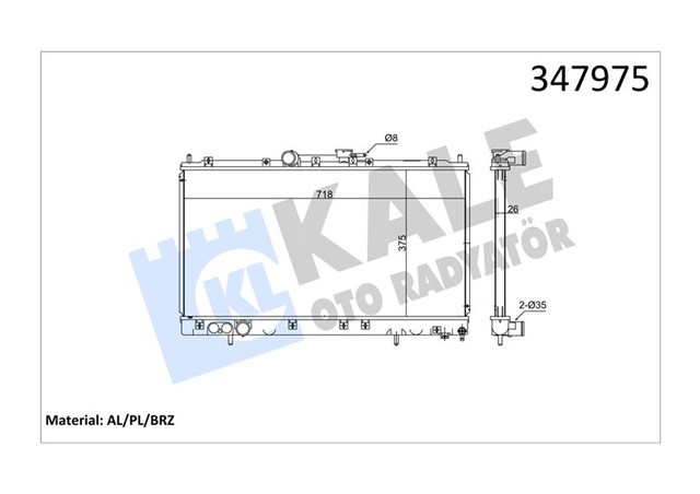 RADYATOR AL/PL/BRZ GALANT VI MT