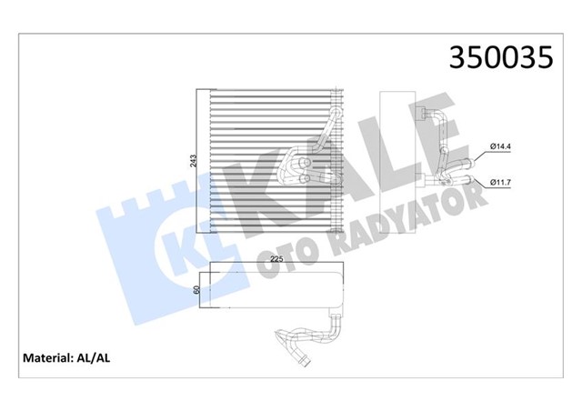 EVAPORATOR CORSA - COMBO - OPEL COMBO - VAUXHALL COMBO - CORSA