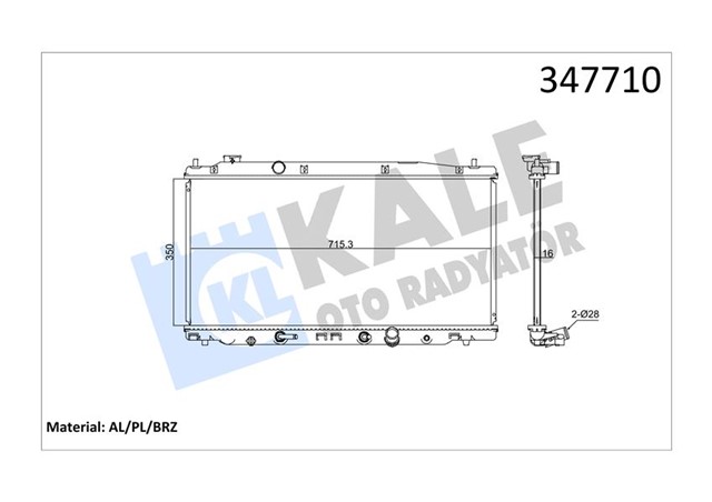 RADYATOR AL/PL/BRZ CITY AT